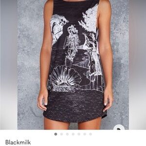 ISO Blackmilk Birth of  Venus Boticelli  Skeleton Print Tank Dress